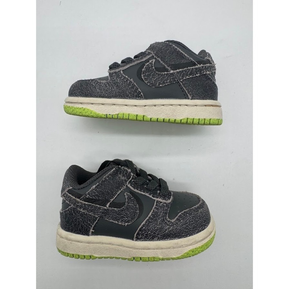 Nike Dunk Low Halloween Toddler Iron Grey Scream Green DQ6217-001 Size 3C‎ Mens